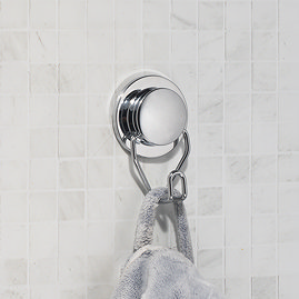 Croydex Stick 'N' Lock Robe Hook - Chrome