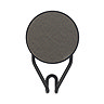 Croydex Stick 'N' Lock Robe Hook - Matt Black