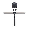 Croydex Stick 'N' Lock Shower Squeegee & Holder - Matt Black