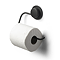 Croydex Stick n Lock Toilet Roll Holder - Matt Black