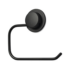 Croydex Stick n Lock Toilet Roll Holder - Matt Black