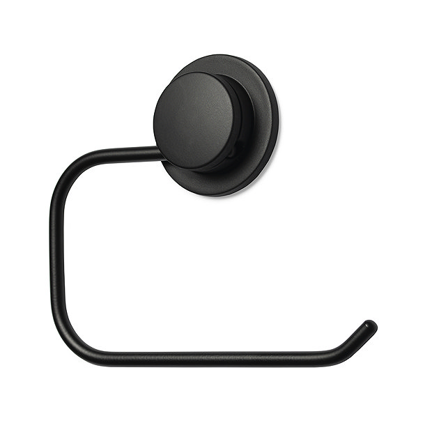 Croydex Stick n Lock Toilet Roll Holder Matt Black