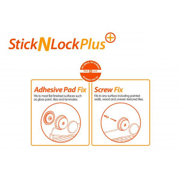 Croydex Stick 'N' Lock Toilet Roll Holder - QM281141 Standard Large Image