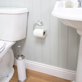 Croydex Stick 'N' Lock Toilet Roll Holder - QM291141 Medium Image