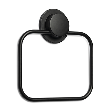 Croydex Stick n Lock Towel Holder - Matt Black