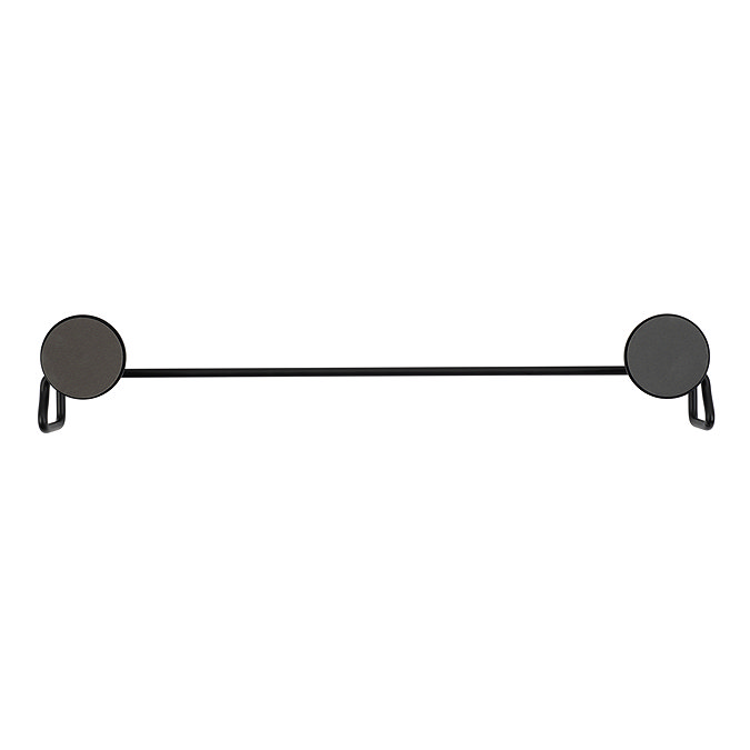 Croydex Stick 'N' Lock Towel Rail - Matt Black