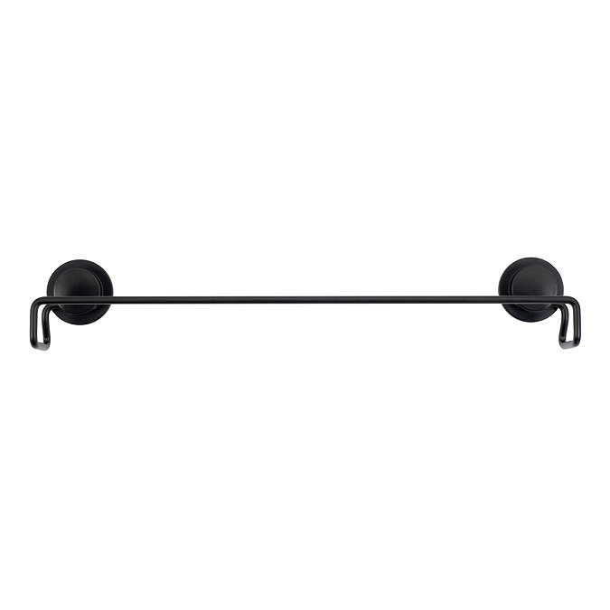 Croydex Stick 'N' Lock Towel Rail - Matt Black