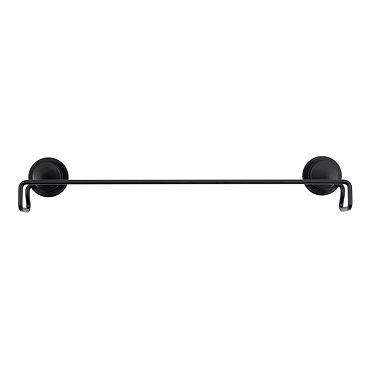 Croydex Stick 'N' Lock Towel Rail - Matt Black