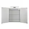 Croydex Sudbury Hang N Lock Double Door Illuminated Mirror Cabinet with Shaver Socket 700 x 600mm -