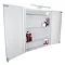 Croydex Sudbury Hang N Lock Double Door Illuminated Mirror Cabinet with Shaver Socket 700 x 600mm - 