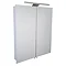 Croydex Sudbury Hang N Lock Double Door Illuminated Mirror Cabinet with Shaver Socket 700 x 600mm -