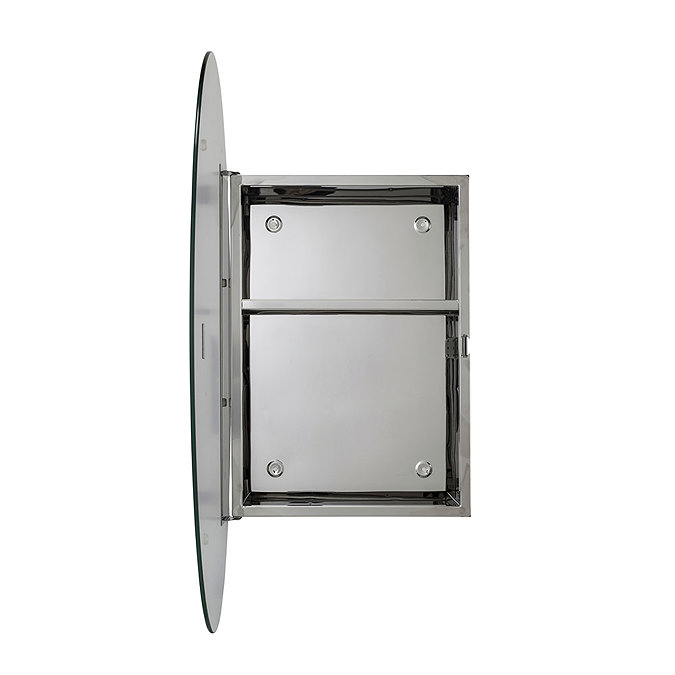 Croydex Tay Oval Mirrored Door Cabinet - WC870105  Feature Large Image