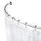 Croydex Telescopic Curved Shower Cubicle Rod - Chrome - AD108441 Large Image