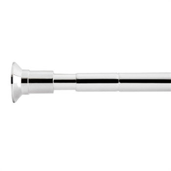 Croydex Telescopic Shower Cubicle Rod, Shower Curtain & Rings Set - AD108741 Profile Large Image