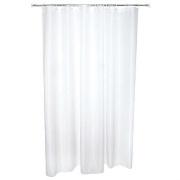 Croydex Telescopic Shower Cubicle Rod, Shower Curtain & Rings Set - AD108741 Large Image