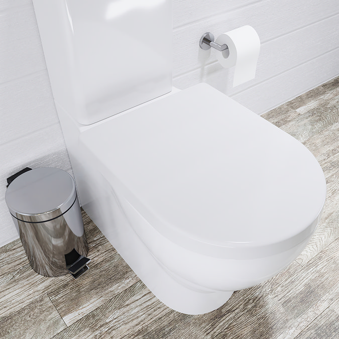 Croydex Telese D-Shape Stick 'N' Lock Soft Close Quick Release Toilet Seat