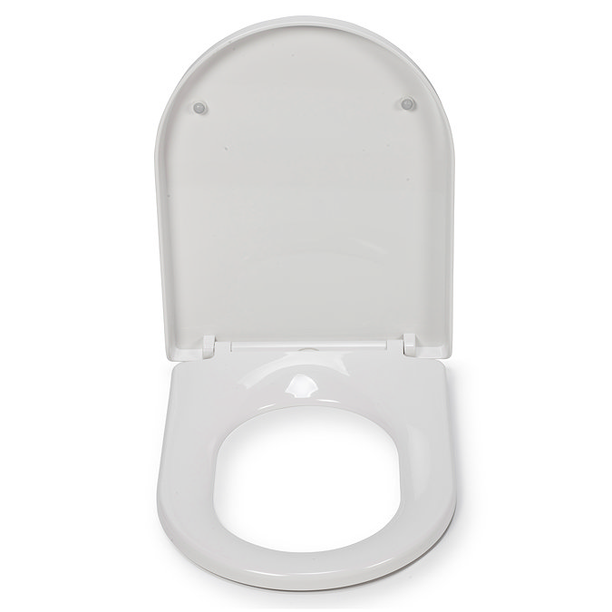 Croydex Telese D-Shape Stick 'N' Lock Soft Close Quick Release Toilet Seat