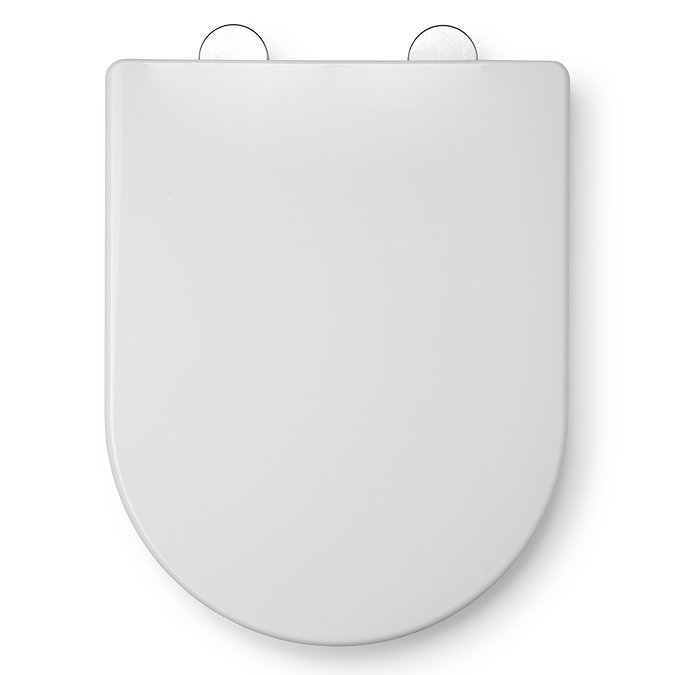Croydex Telese D-Shape Stick 'N' Lock Soft Close Quick Release Toilet Seat
