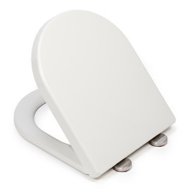 Croydex Telese D-Shape Stick 'N' Lock Soft Close Quick Release Toilet Seat