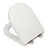 Croydex Telese D-Shape Stick 'N' Lock Soft Close Quick Release Toilet Seat
