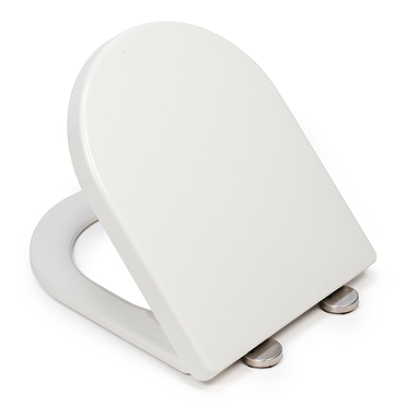 Croydex Telese D-Shape Stick 'N' Lock Soft Close Quick Release Toilet Seat