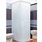 Croydex Textile Shower Curtain for use with U Shaped Rail and Wall Profile - White Large Image