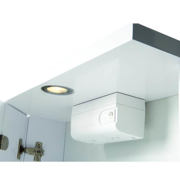 Croydex - Thames Double-Door Illuminated Mirror Cabinet - White MDF - WC146122E Profile Large Image