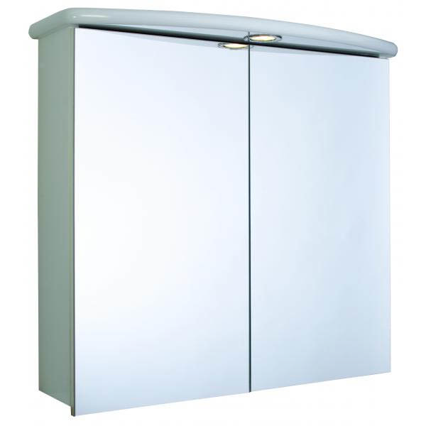 Croydex - Thames Double-Door Illuminated Mirror Cabinet - White MDF - WC146122E Large Image