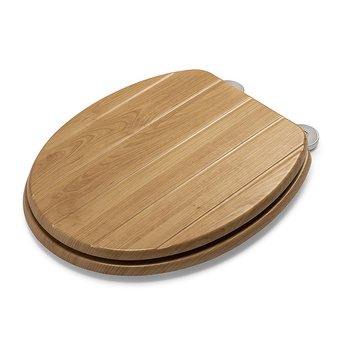 Croydex Tramonti Oak Effect Flexi-Fix Toilet Seat - WL610576H  Standard Large Image