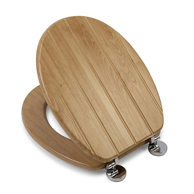 Croydex Tramonti Oak Effect Flexi-Fix Toilet Seat - WL610576H Large Image