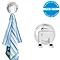 Croydex Twist N Lock Hooks and Razor Holder Set - Chrome - QM340741 Large Image