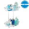 Croydex Twist N Lock Large 2-Tier Basket - Chrome - QM340841 Large Image