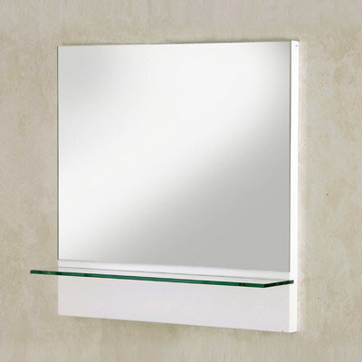 Croydex Unfold N Fit Mirror with Glass Shelf - Gloss White - MM995822 Large Image