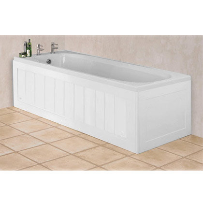 Croydex Unfold N Fit White Wood Bath Panel with Lockable Storage - Front 1680mm Large Image