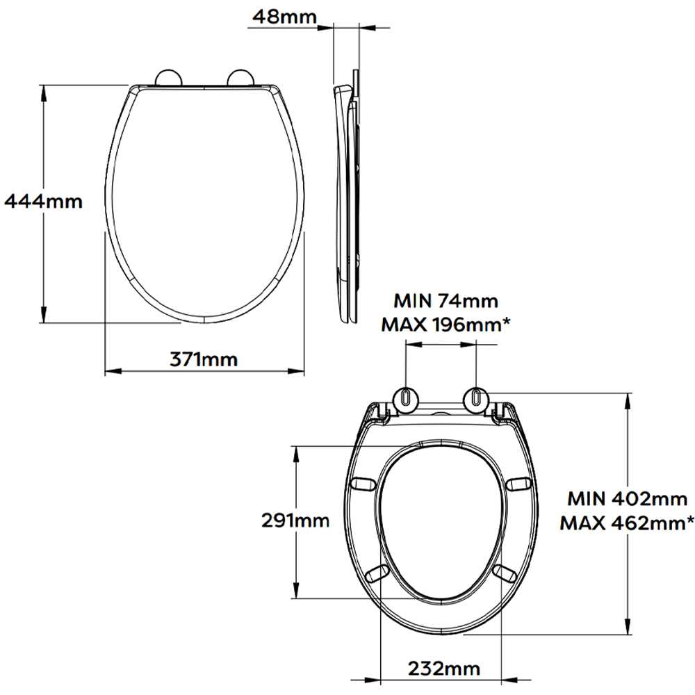 Croydex Vendee Soft Close Quick Release Toilet Seat