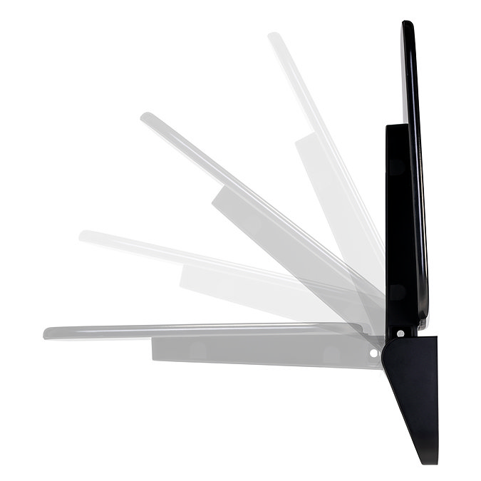 Croydex Wall Mounted Fold-Away Shower Seat - Black