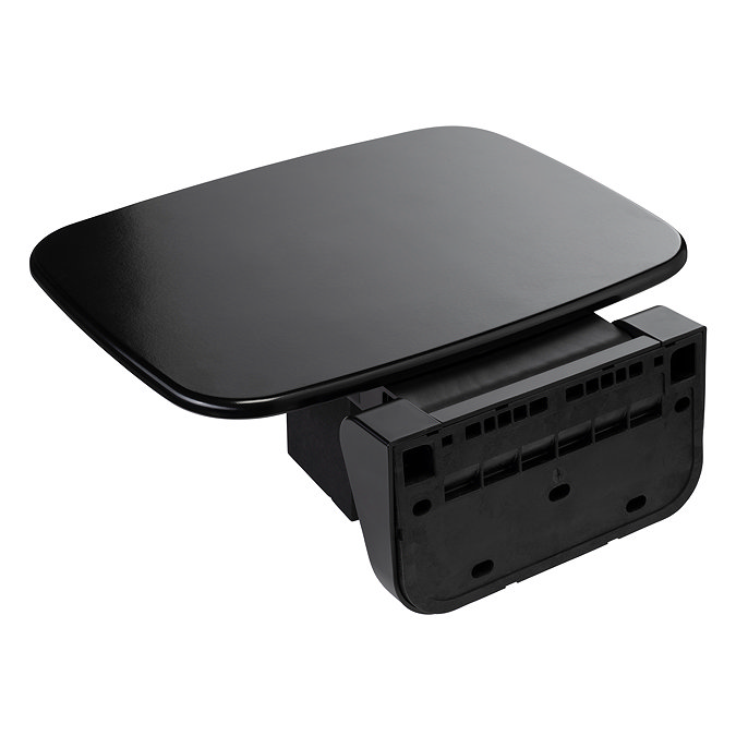 Croydex Wall Mounted Fold-Away Shower Seat - Black