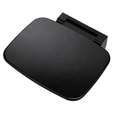 Croydex Wall Mounted Fold-Away Shower Seat - Black