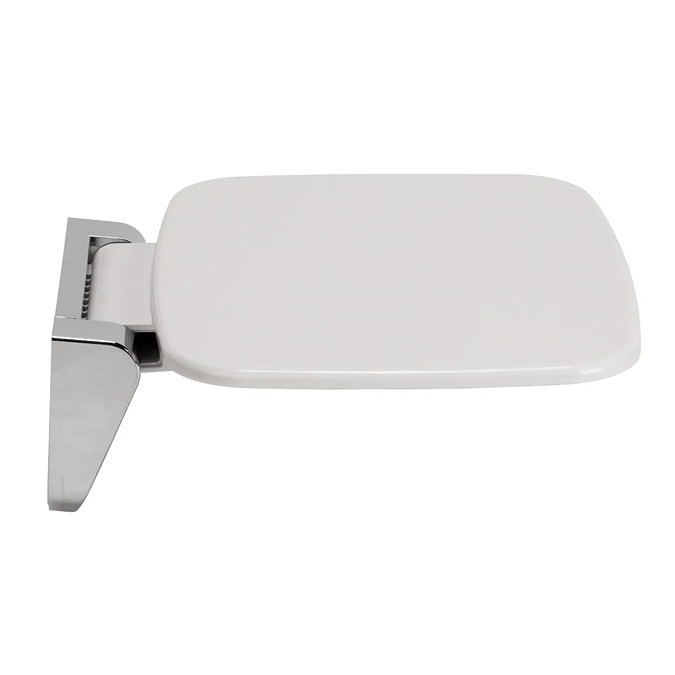 Croydex Wall Mounted Fold-Away Shower Seat - White