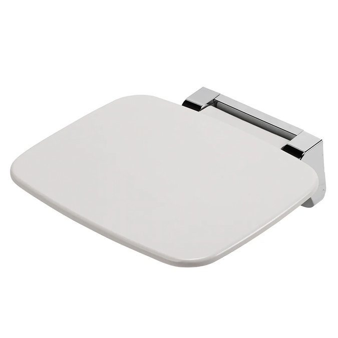 Croydex Wall Mounted Fold-Away Shower Seat - White