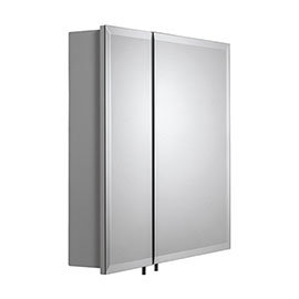Croydex Wellington Double Door Bi-View White Steel Mirror Cabinet with FlexiFix - WC102122 Medium Im