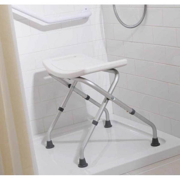 Croydex White Adjustable Bathroom & Shower Seat - AP100122  Profile Large Image