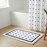 Croydex White and Black Squares Bath Mat
