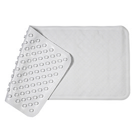 Croydex White Anti-Microbial Rubagrip Small Bath Mat 580 x 340mm