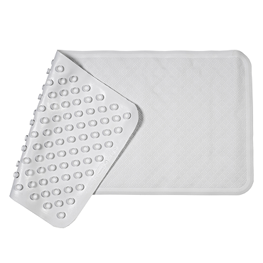 Croydex White Anti-Microbial Rubagrip Small Bath Mat 580 x 340mm