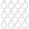 Croydex White Button Shower Curtain Rings - AK142222  In Bathroom Large Image