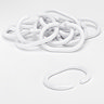 Croydex C-Type Shower Curtain Rings - White
