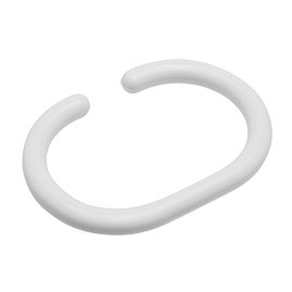 Croydex C-Type Shower Curtain Rings - White