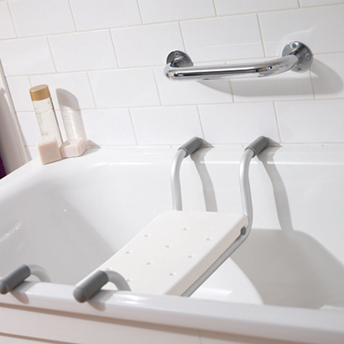Croydex White Easy-Fit Bath Bench - AP210122  Standard Large Image