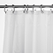 Croydex White Recycled Textile Shower Curtain with Anti-Microbial Protection - W2000 x H2000